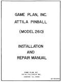 Manuals - A-ATTILA THE HUN (Game Plan) Manual & Schematic