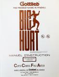 BIG HURT (Gottlieb) Manual FRENCH