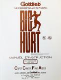 Manuals - B-BIG HURT (Gottlieb) Manual FRENCH