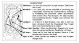 CHECKPOINT (Data East) Score Card 755-5010-00