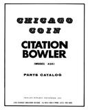 Manuals - C-CITATION (Chicago Coin) Manual & Schem.