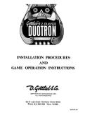 -DUOTRON (Gottlieb) Manual & schematic