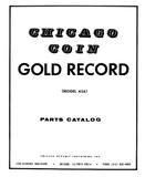 Manuals - G-GOLD RECORD (Chicago Coin) Man. & Schem