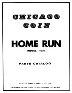 HOME RUN (Chicago Coin) Manual/Schematic