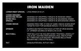 Score / Instruction Cards-IRON MAIDEN (Stern) Score cards