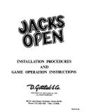 -JACKS OPEN (Gottlieb 1977) Manual & Schematic