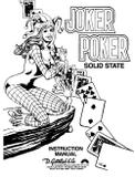 Manuals - J-JOKER POKER (Gottlieb) Manual SolidState