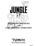 -JUNGLE (Gottlieb 1972) Manual/Schematic 