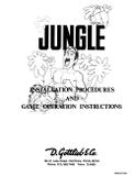 JUNGLE (Gottlieb 1972) Manual/Schematic 