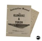 KLONDIKE and YUKON (Williams) Manual & Schematic