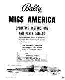 -MISS AMERICA (Bally Bingo) Manual & Sch.