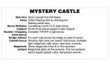 Score / Instruction Cards-MYSTERY CASTLE (Alvin G) Score card