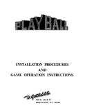 PLAYBALL (Gottlieb) Manual & Schematic