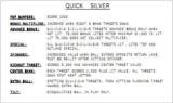 QUICKSILVER (Stern) Score Cards