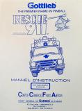 Manuals - R-RESCUE 911 (Gottlieb) Manual FRENCH