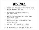 RIVIERA Pinball (Chicago Coin) Score cd
