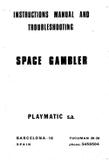 SPACE GAMBLER (Playmatic) Manual