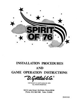 SPIRIT OF 76 (Gottlieb) Manual / Schematic