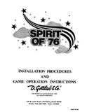 Manuals - Sa-Sp-SPIRIT OF 76 (Gottlieb) Manual / Schematic