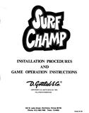 SURF CHAMP (Gottlieb) Manual & Schematic