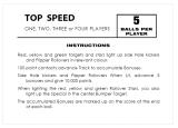 Score / Instruction Cards-TOP SPEED (Recel) Score cards