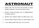 ASTRONAUT (Chicago Coin) Score cards