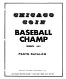 -BASEBALL CHAMP (Chicago Coin) Manual & Schematic