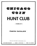 Manuals - H-HUNT CLUB (Chicago Coin) Manua & Schem.