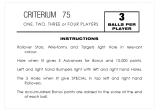 CRITERIUM 75 (Recel) Score cards