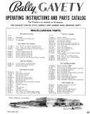 Manuals - G-GAYETY Bingo (Bally) Manual & Schematic