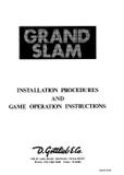 Manuals - G- GRAND SLAM (Gottlieb 1972) Manual & Schematic