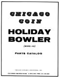 Manuals - H-HOLIDAY BOWLER (Chicago Coin) - Manual