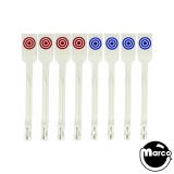 Drop Targets-POWER PLAY (Bally) Drop target set in red and blue