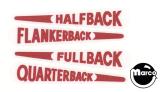 Stickers & Decals-GRIDIRON (Gottlieb) Decals flipper