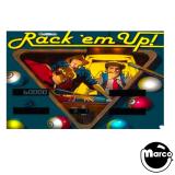 -RACK EM UP (Gottlieb) Backglass