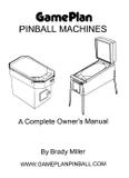 Manuals - G-Game Plan Pinball OWNER'S MANUAL