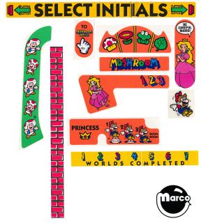 SUPER MARIO MUSHROOM (Gottlieb) Decal set