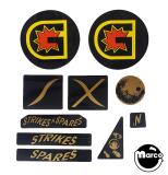 Stickers & Decals-STRIKES & SPARES (Gottlieb) Decal set