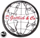 Stickers & Decals-Coin door decal Gottlieb® early Globe