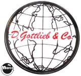 -Coin door decal Gottlieb® early Globe