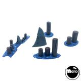 TFK Pinball Mods-JAWS (STERN) 5PC PIER POST MOD SET
