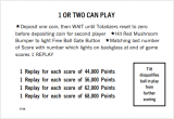 Score / Instruction Cards-JOUST (Bally) Score Cards