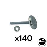 -Pack of 140 Leg levelers - 3 inch long with stop nuts