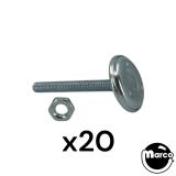 -Pack of 20 Leg levelers - 3 inch long with stop nuts