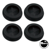 Leg Leveler Cups - rubber 4 piece set - black