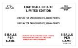 Score / Instruction Cards-EIGHT BALL DELUXE LE (Bally) Score cards