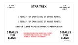 STAR TREK (Bally) Score Card Set