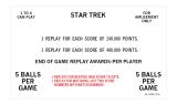 -STAR TREK (Bally) Score Card Set