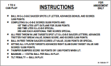 Score / Instruction Cards-HARLEM GLOBETROTTERS (Bally) Score Cards