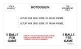HOT DOGGIN (Bally) Score Cards (6)